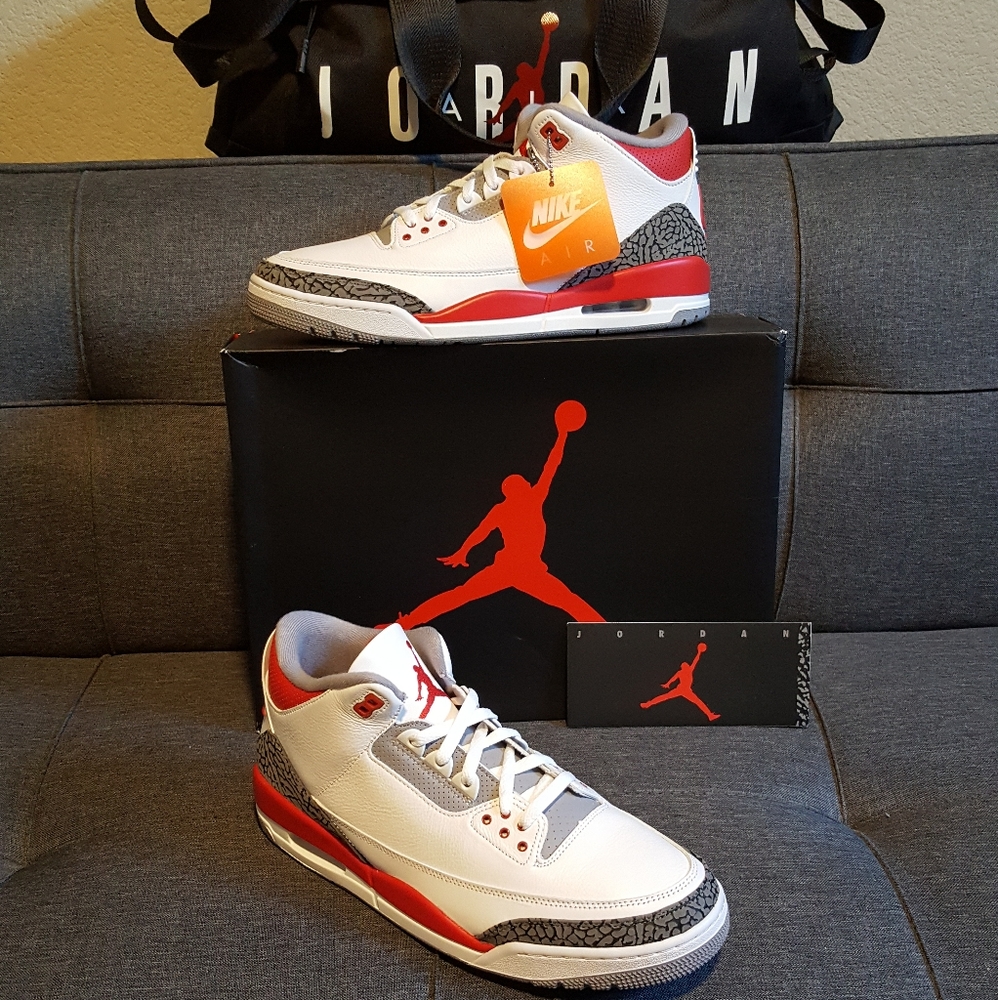 Air Jordan Retro 3 "Fire Red" Men's size 13